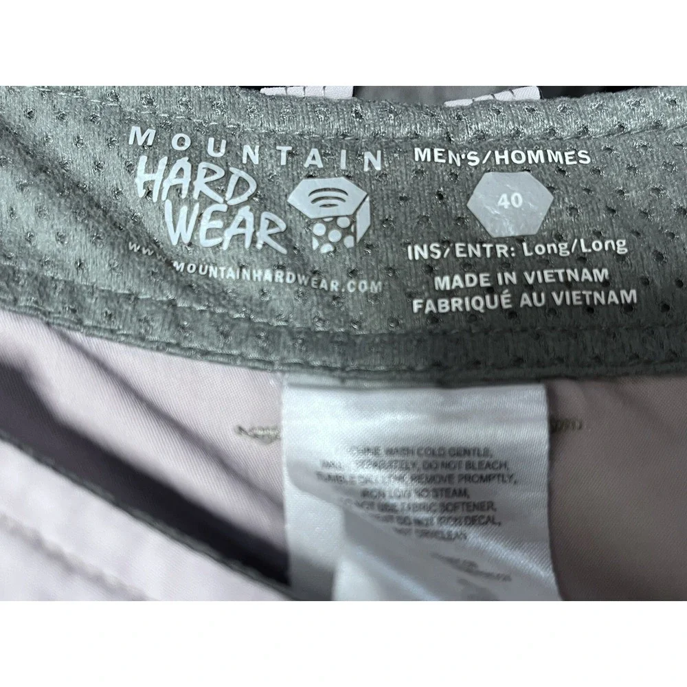 Mountain Hardwear Nylon Shorts Sz 40 Mens Cargo Grey Hiking Outdoors Activewear